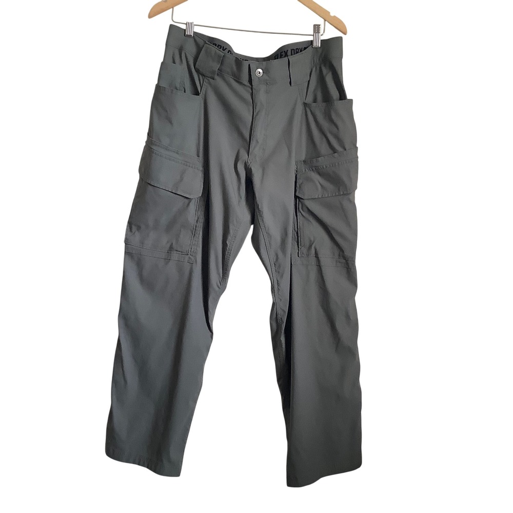 Duluth Trading Co Mens Dry on the Fly Relaxed Fit Cargo Pants Gray 34x30 Stretch - Picture 2 of 14